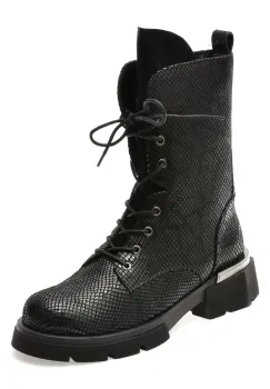 Ghete FLAVIA PASSINI negre, 2122, din piele intoarsa imagine