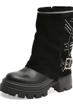 Ghete FLAVIA PASSINI negre, 38461, din piele intoarsa imagine