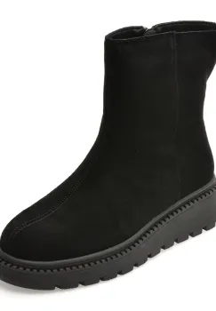 Ghete FLAVIA PASSINI negre, 7312, din piele intoarsa imagine