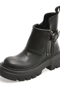 Ghete FLAVIA PASSINI negre, V3125, din piele naturala imagine