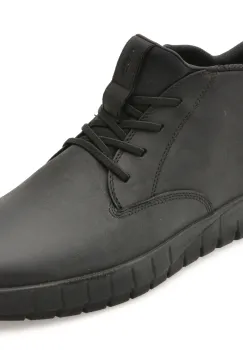 Ghete GEOX negre, U56MAB, din piele naturala imagine