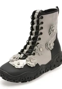 Ghete GRYXX argintii, AD20, din piele naturala imagine