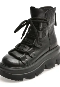 Ghete GRYXX negre, 19698, din piele naturala imagine