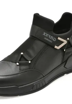 Ghete GRYXX negre, LN55, din piele naturala imagine