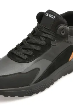 Ghete GRYXX negre, ZMSN33, din piele naturala imagine