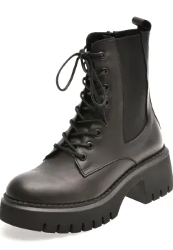 Ghete MOLLY BESSA negre, 6298133, din piele naturala imagine