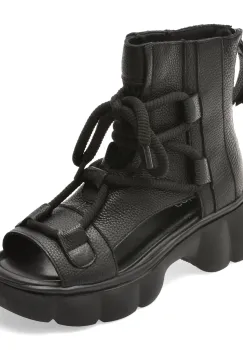 Ghete PASS COLLECTION negre, LY60005, din piele naturala imagine