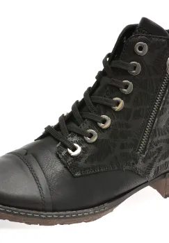 Ghete REMONTE negre, D4382, din piele ecologica imagine