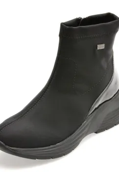 Ghete REMONTE negre, D6677, din material textil imagine