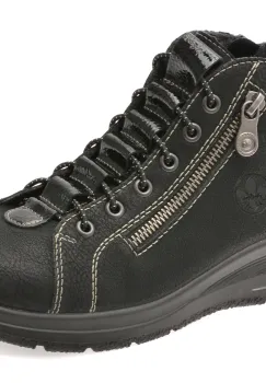 Ghete RIEKER negre, L7751, din piele ecologica imagine