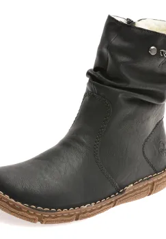 Ghete RIEKER negre, Z3771, din piele ecologica imagine