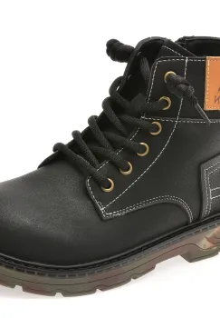 Ghete SELECTION KIDS negre, 532203, din piele naturala imagine