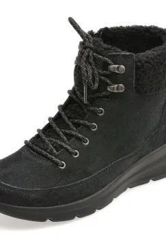 Ghete SKECHERS negre, GLACIAL ULTRA, din piele intoarsa imagine