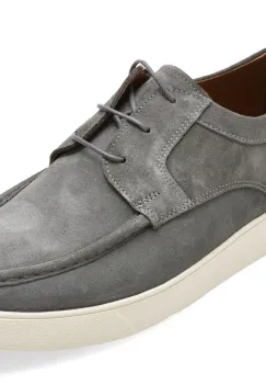 Mocasini BITE THE BULLET gri, RM118, din piele intoarsa imagine