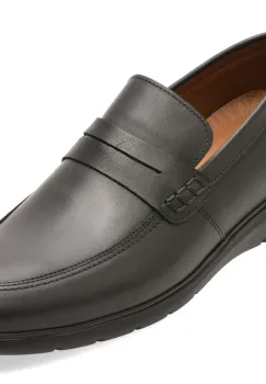 Mocasini BITE THE BULLET negri, RM121, din piele naturala imagine