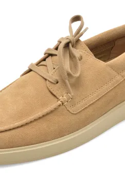 Mocasini CLARKS gri, LOCKFORD BOAT, din piele intoarsa imagine