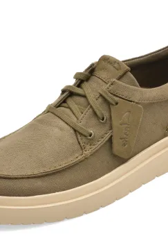 Mocasini CLARKS kaki, POLDEN MOC, din material textil imagine