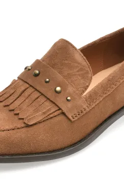 Mocasini CLARKS maro, HANA LOAFER, din piele intoarsa imagine