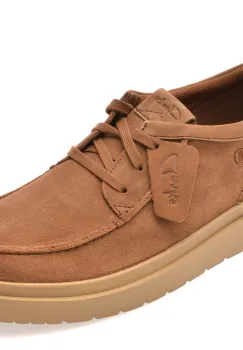 Mocasini CLARKS maro, POLDEN MOC, din piele intoarsa imagine