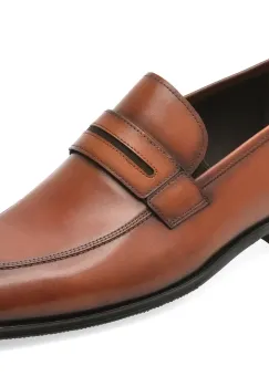 Mocasini eleganti CARIBU maro, 1082, din piele naturala imagine