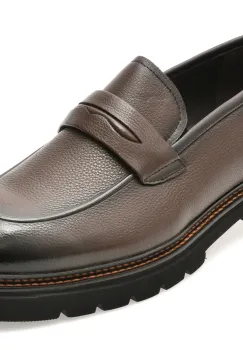 Mocasini eleganti EPICA maro, G21, din piele naturala imagine