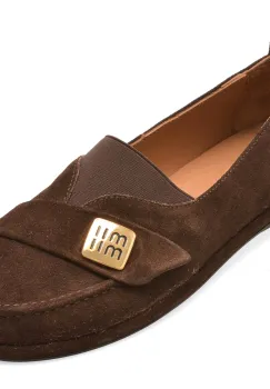 Mocasini EPICA maro, 1614040, din piele intoarsa imagine