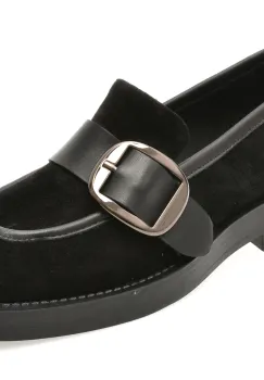 Mocasini EPICA negri, 6121006, din piele intoarsa imagine