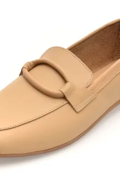 Mocasini FLAVIA PASSINI bej, LT1, din piele naturala imagine