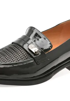 Mocasini FLAVIA PASSINI negri, M494, din piele naturala lacuita imagine