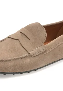 Mocasini GEOX gri, U653KB, din piele intoarsa imagine