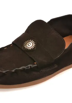 Mocasini GRYXX maro, 3642611, din piele intoarsa imagine