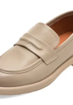 Mocasini IMAGE bej, D380, din piele naturala imagine