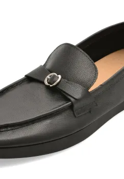 Mocasini IMAGE negri, 2595, din piele naturala imagine