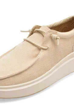 Mocasini JEEP bej, 61530, din material textil imagine