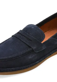 Mocasini OTTER bleumarin, 33651, din piele intoarsa imagine