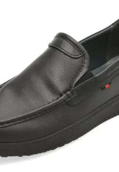 Mocasini OTTER negri, FM60012, din piele naturala imagine