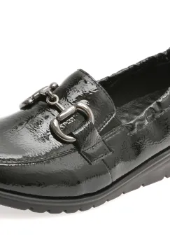 Mocasini RIEKER negri, L5352, din piele naturala lacuita imagine