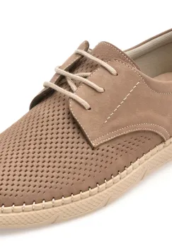 Pantofi BITE THE BULLET bej, 1823, din nabuc imagine