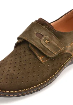 Pantofi BITE THE BULLET kaki, 9583, din piele intoarsa imagine