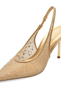 Pantofi eleganti ALDO aurii, 14241623, din material textil imagine