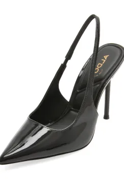 Pantofi eleganti ALDO negri, PUCKERUP 001, din piele ecologica lacuita imagine