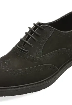 Pantofi eleganti BITE THE BULLET negri, EF88, din nabuc imagine