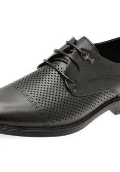 Pantofi eleganti BITE THE BULLET negri, T8503, din piele naturala imagine