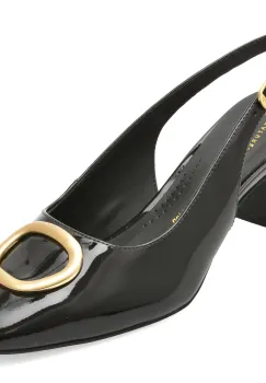 Pantofi eleganti CLARKS negri, FERNIE SLING, din piele naturala lacuita imagine