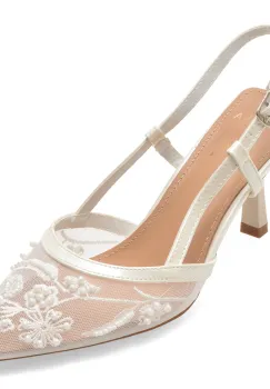 Pantofi eleganti EPICA albi, 9166, din material textil imagine