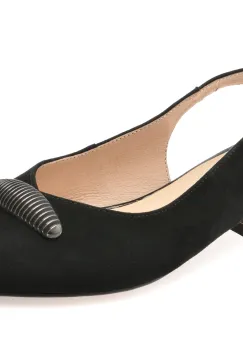 Pantofi eleganti EPICA negri, 5K344, din piele intoarsa imagine
