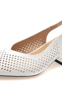 Pantofi eleganti FLAVIA PASSINI albi, JH56, din piele naturala imagine