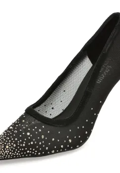 Pantofi eleganti FLAVIA PASSINI negri, H2310, din material textil si piele naturala imagine