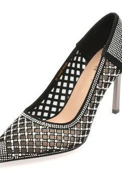 Pantofi eleganti FLAVIA PASSINI negri, X8917, din piele intoarsa imagine