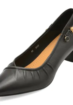 Pantofi eleganti IMAGE negri, 1612, din piele naturala imagine
